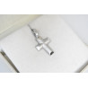 Λευκόχρυσος ανδρικός σταυρός με αλύσιδα 14 Καρατίων