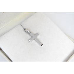 Λευκόχρυσος αντρικός σταυρός 14 Καρατίων