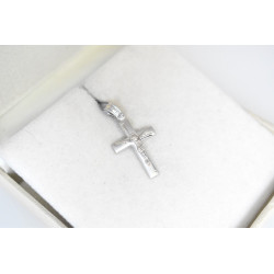 Λευκόχρυσος ανδρικός σταυρός 14 Καρατίων