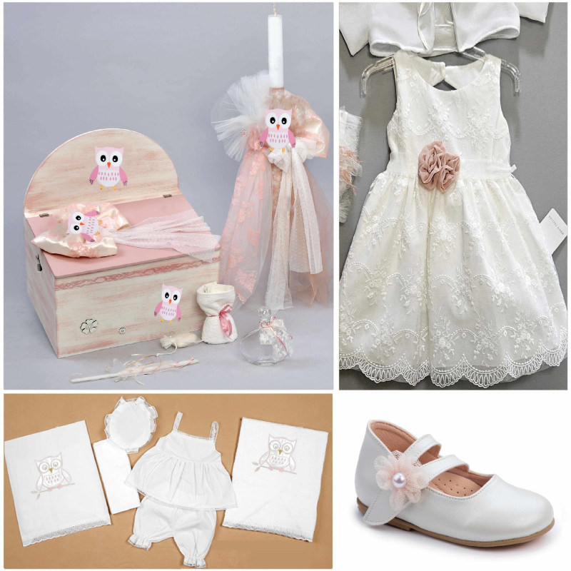 ΣΕΤ ΒΑΠΤΙΣΗΣ ΓΙΑ ΚΟΡΙΤΣΑΚΙ ΚΟΥΚΟΥΒΑΓΙΑ ΜΕ ΡΟΥΧΟ MAKIS TSELIOS ΠΚ-388