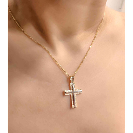 Χρυσός αντρικός σταυρός 14 Καρατίων