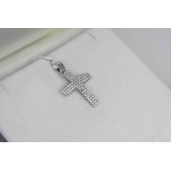 Λευκόχρυσος γυναικείος σταυρός 14 Καρατίων