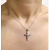 Λευκόχρυσος γυναικείος σταυρός 14 Καρατίων