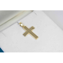 Χρυσός Ανδρικός σταυρός με αλυσίδα 14 Καρατίων