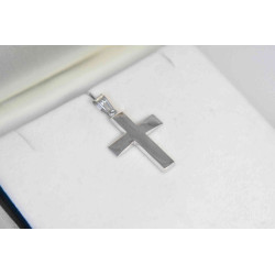 Λευκόχρυσος αντρικός σταυρός 14 Καρατίων