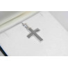 Λευκόχρυσος αντρικός σταυρός 14 Καρατίων
