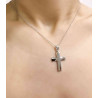 Λευκόχρυσος αντρικός σταυρός 14 Καρατίων