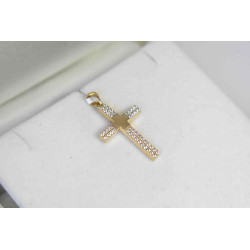 Χρυσός γυναικείος σταυρός με αλυσίδα 14 Καρατίων