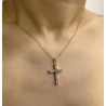 Χρυσός γυναικείος σταυρός με αλυσίδα 14 Καρατίων