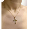 Χρυσός γυναικείος σταυρός με αλυσίδα 14 Καρατίων