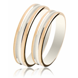 Διχρωμες Βερες Γαμου 9 Καρατίων