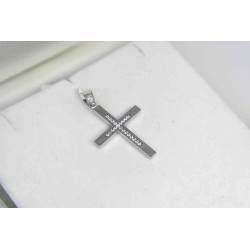 Λευκόχρυσος γυναικείος σταυρός 14 Καρατίων
