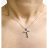 Λευκόχρυσος γυναικείος σταυρός 14 Καρατίων