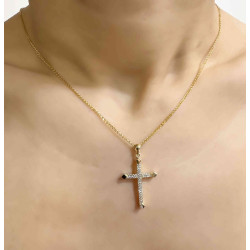 Χρυσός γυναικείος σταυρός 14 Καρατίων