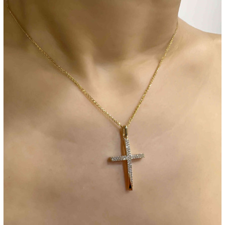Χρυσός γυναικείος σταυρός 14 Καρατίων