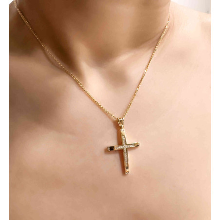Χρυσός γυναικείος σταυρός 14 Καρατίων