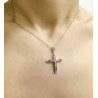 Λευκόχρυσος γυναικείος σταυρός 14 Καρατίων