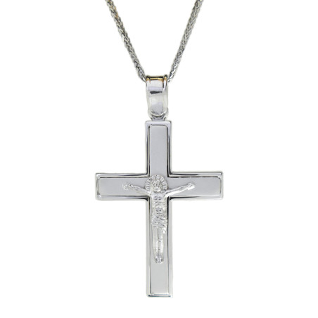 Λευκοχρυσος Σταυρός για Αγόρι 14 Καρατίων