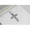 Λευκόχρυσος αντρικός σταυρός 14 Καρατίων