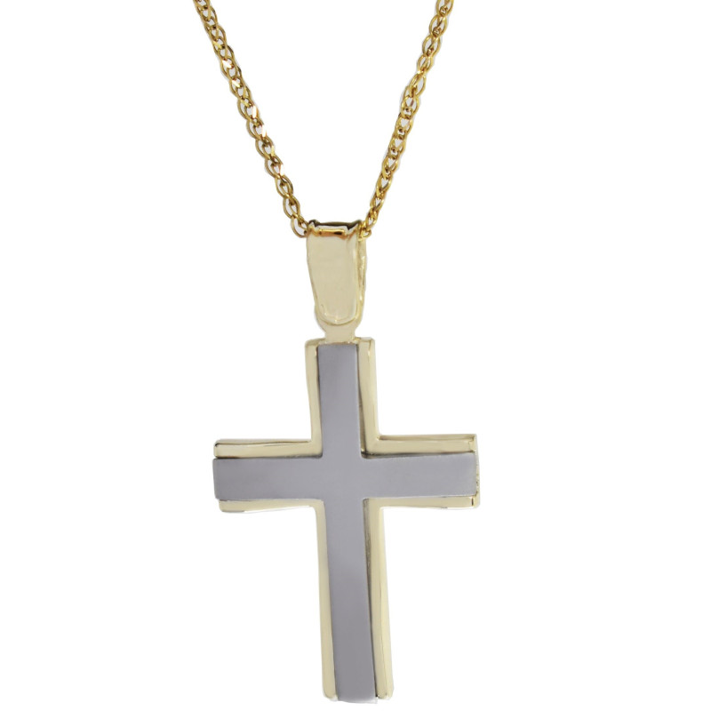 Χρυσός Σταυρός για Αγόρι 14 Καρατίων