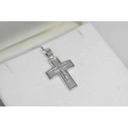 Λευκόχρυσος αντρικός σταυρός 14 Καρατίων