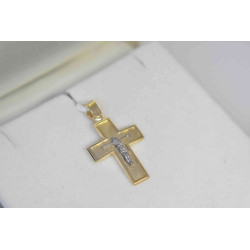 Χρυσός αντρικός σταυρός 14 Καρατίων