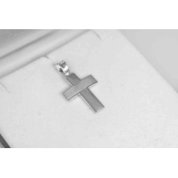 Λευκόχρυσος αντρικός σταυρός 14 Καρατίων