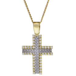 Χρυσός Σταυρός για Κοριτσι 14 Καρατίων 