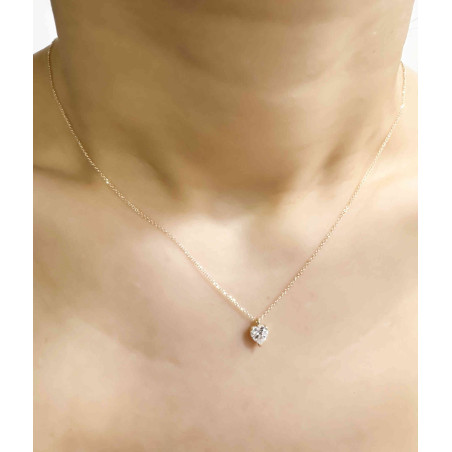 Κολιέ λευκόχρυσο 14 καρατίων