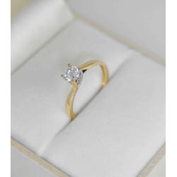 Μονόπετρο από χρυσό 14 καρατίων