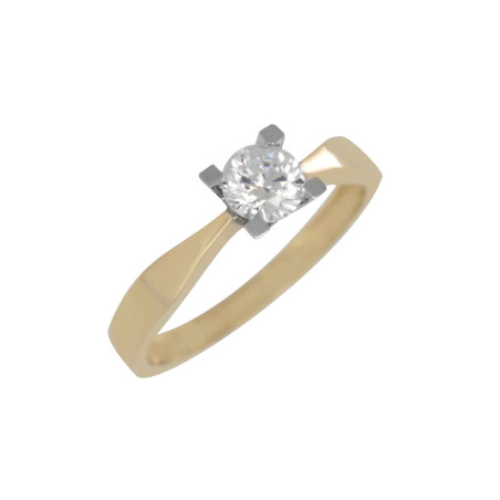 Μονόπετρο από χρυσό 14 καρατίων