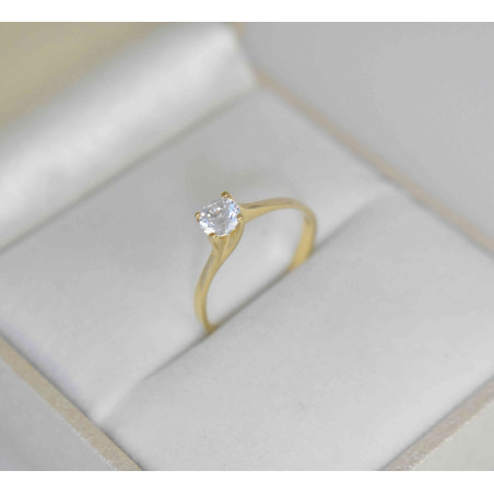 Μονόπετρο από χρυσό 14 καρατίων με ζιργκόν