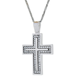 Λευκοχρυσος  Σταυρός για Κοριτσι 14 Καρατίων