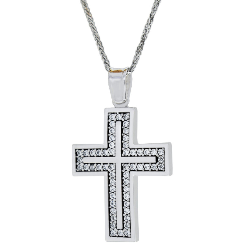 Λευκοχρυσος  Σταυρός για Κοριτσι 14 Καρατίων