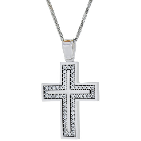 Λευκοχρυσος  Σταυρός για Κοριτσι 14 Καρατίων