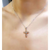 Λευκόχρυσος γυναικείος σταυρός 14 Καρατίων