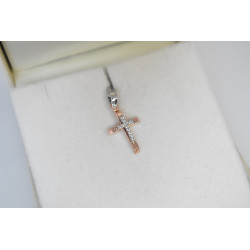 Λευκόχρυσος γυναικείος σταυρός 14 Καρατίων