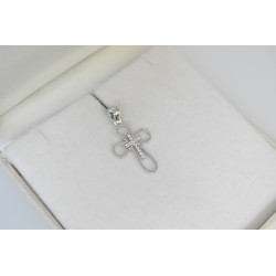 Λευκόχρυσος γυναικείος σταυρός 14 Καρατίων