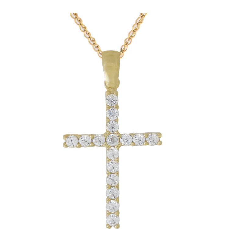 Χρυσός γυναικείος σταυρός 14 Καρατίων