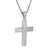 Λευκόχρυσος αντρικός σταυρός 14 Καρατίων