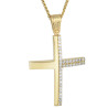 Χρυσός γυναικείος σταυρός με αλυσίδα 14 Καρατίων