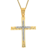 Χρυσός γυναικείος σταυρός με αλυσίδα 14 Καρατίων