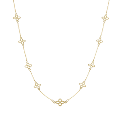 Κολιέ  Χρυσό 14 καρατίων με λουλουδάκια