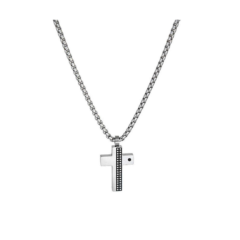ανδρικός σταυρος από ανοξείδωτο ατσάλι