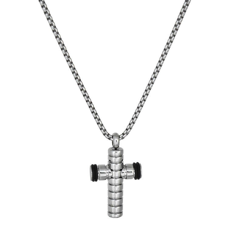 ανδρικός σταυρος από ανοξείδωτο ατσάλι
