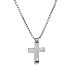 ανδρικός σταυρος από ανοξείδωτο ατσάλι