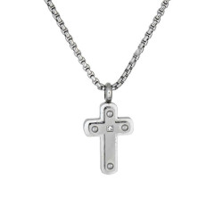 ανδρικός σταυρος από ανοξείδωτο ατσάλι