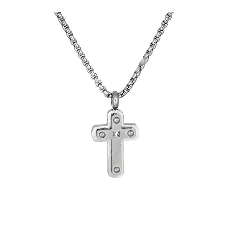 ανδρικός σταυρος από ανοξείδωτο ατσάλι