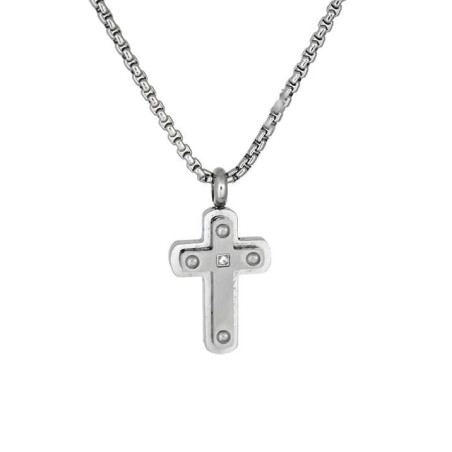 ανδρικός σταυρος από ανοξείδωτο ατσάλι