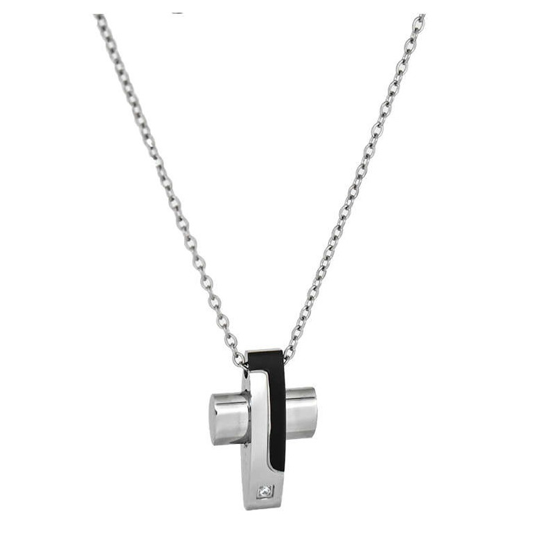 ανδρικός σταυρος από ανοξείδωτο ατσάλι